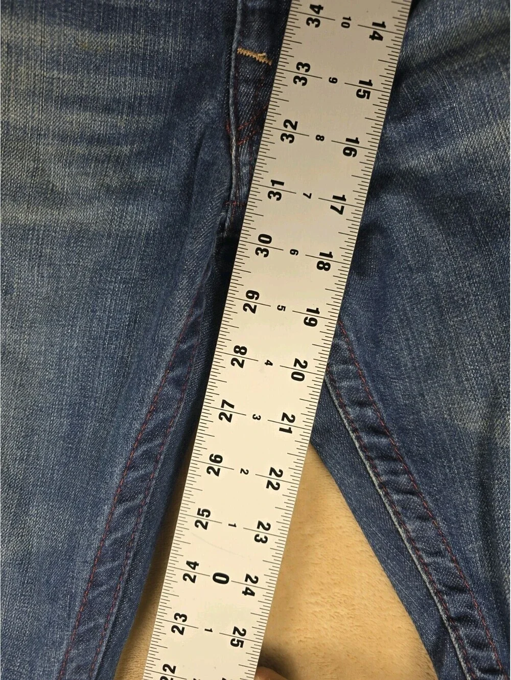 True Religion Men's Billy Flap Pocket Blue Denim Bootcut Size 36 (Actual40)